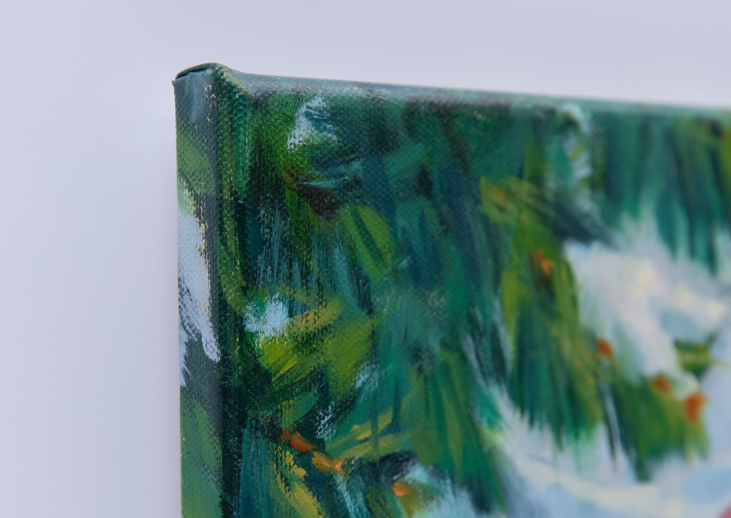 "December's Charm" 12x16 original oil painting. Unframed