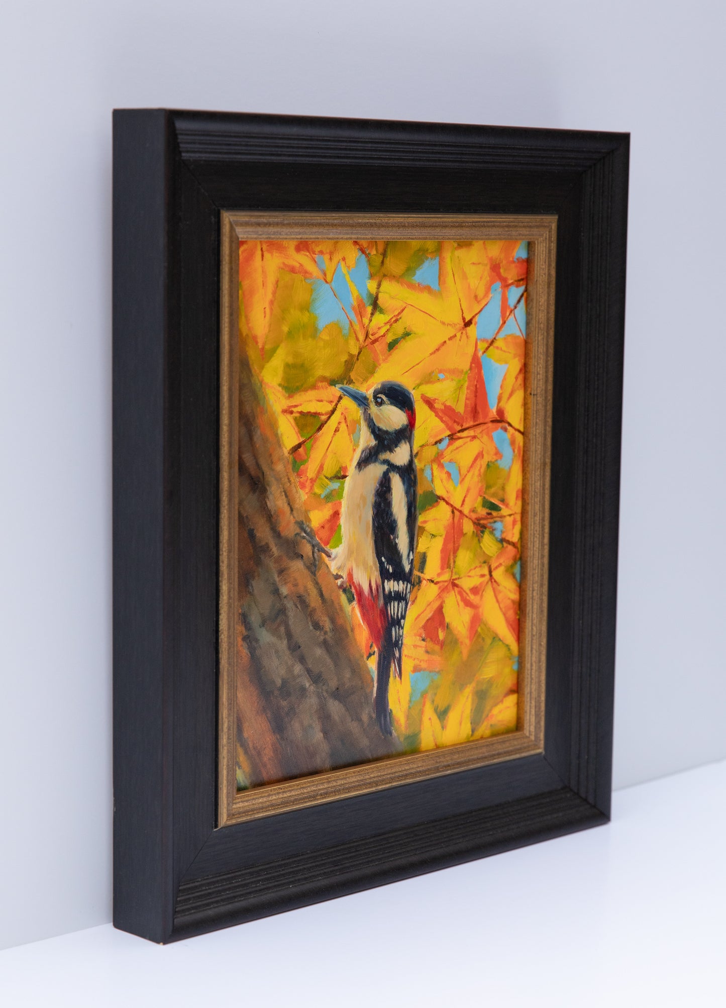 "October's Glow" 8x10 original oil painting. Framed