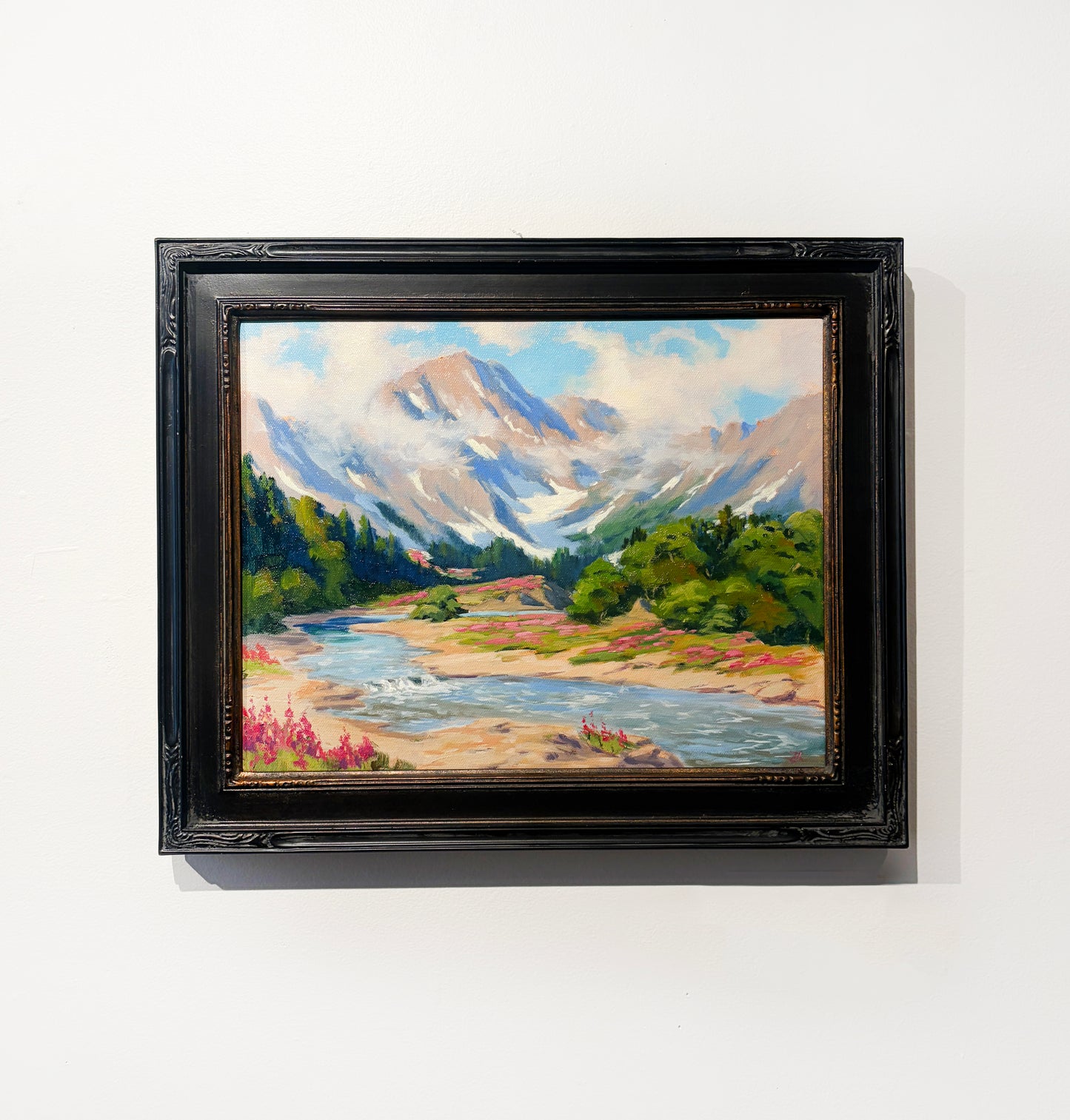 "Fireweed Valley" 11x14 oil painting. Framed