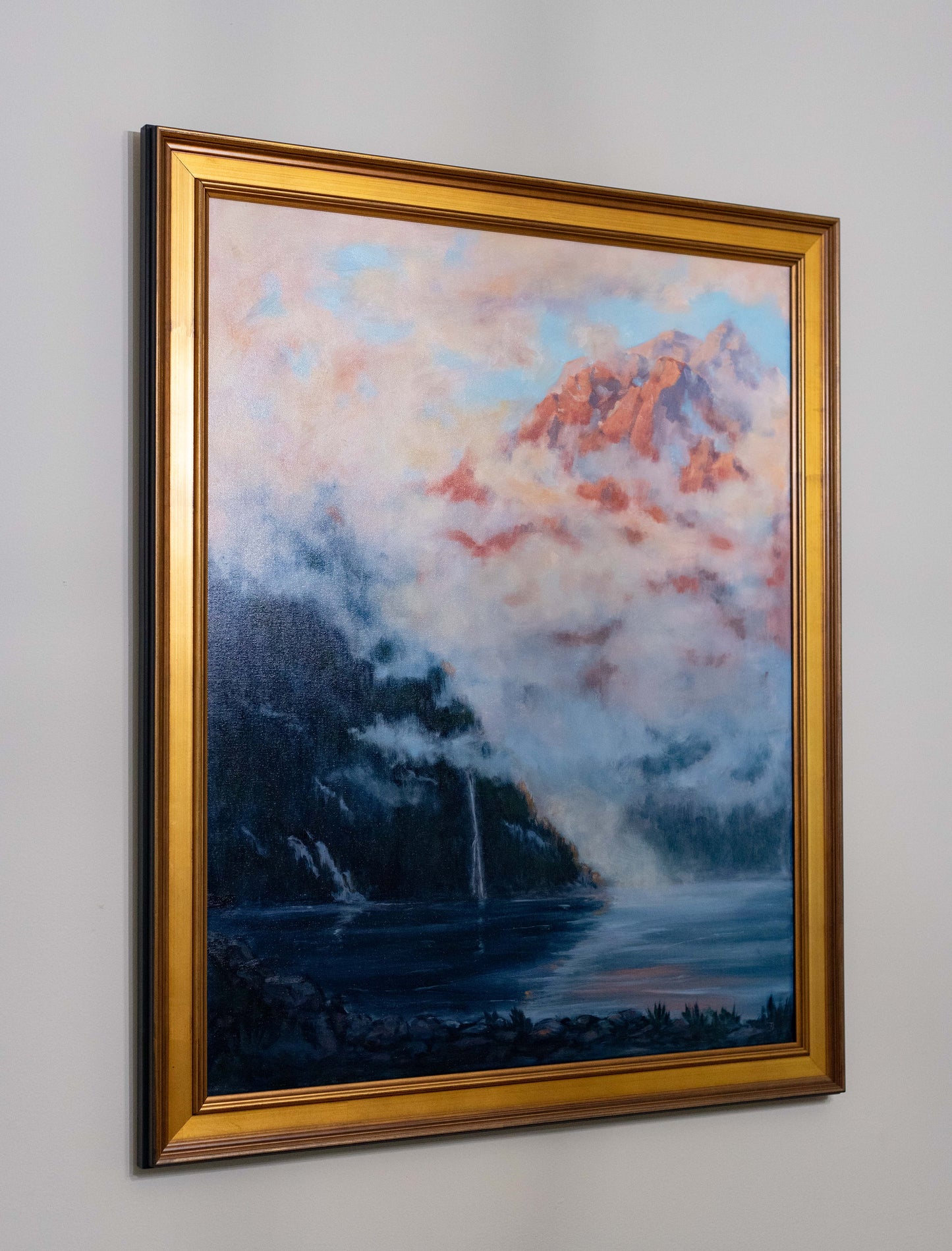 'Cotton Candy' Original Landscape. 24x30in. Unframed