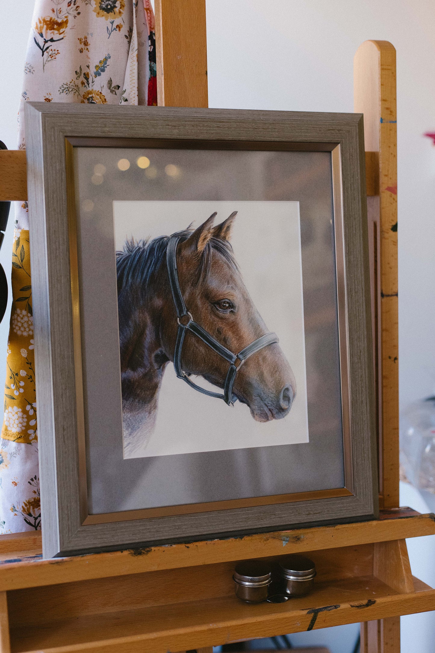 "Truffle" Original color pencil drawing. 8,5x 11. Framed