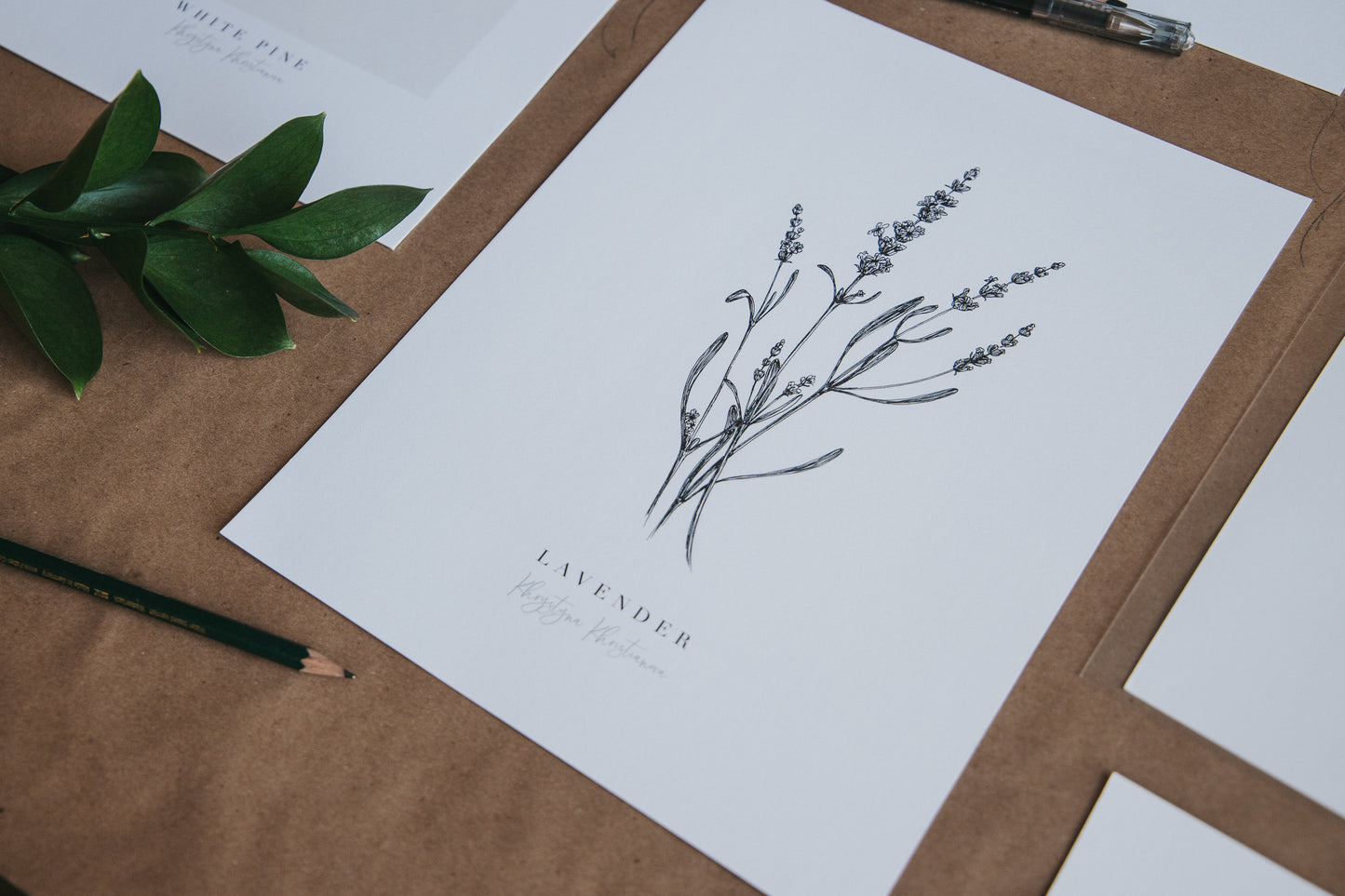 'Lavender' giclee print. Unframed