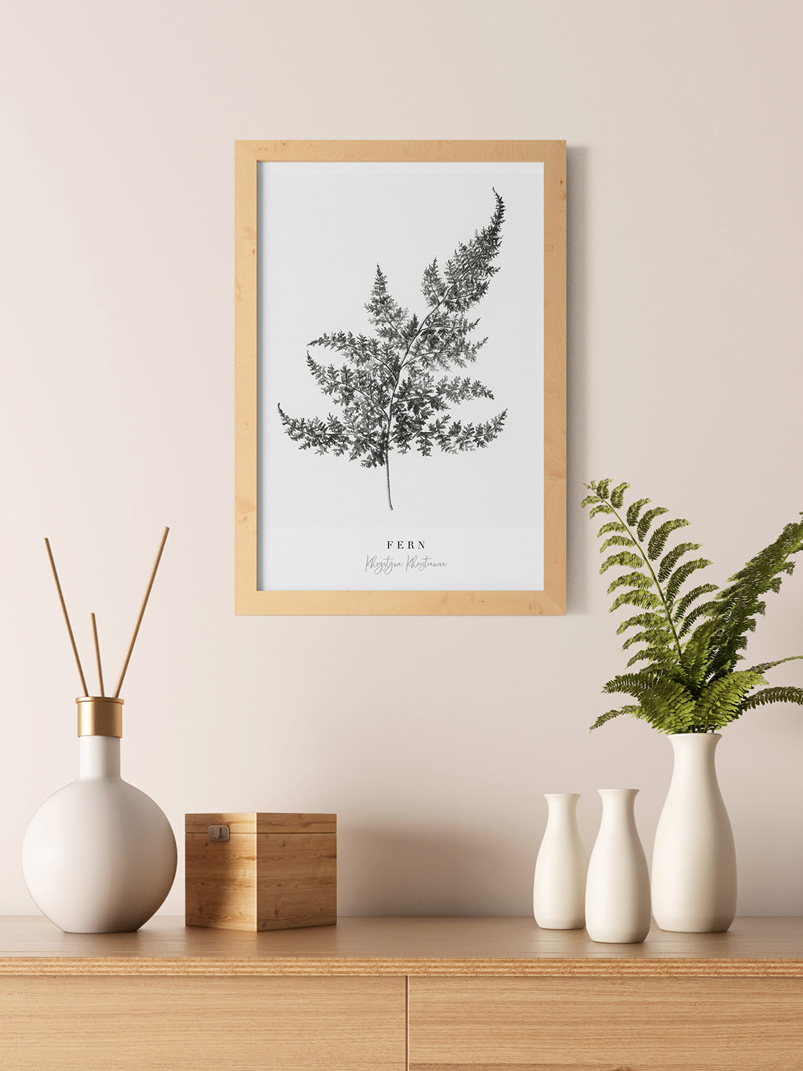 'Fern' giclee print. Unframed