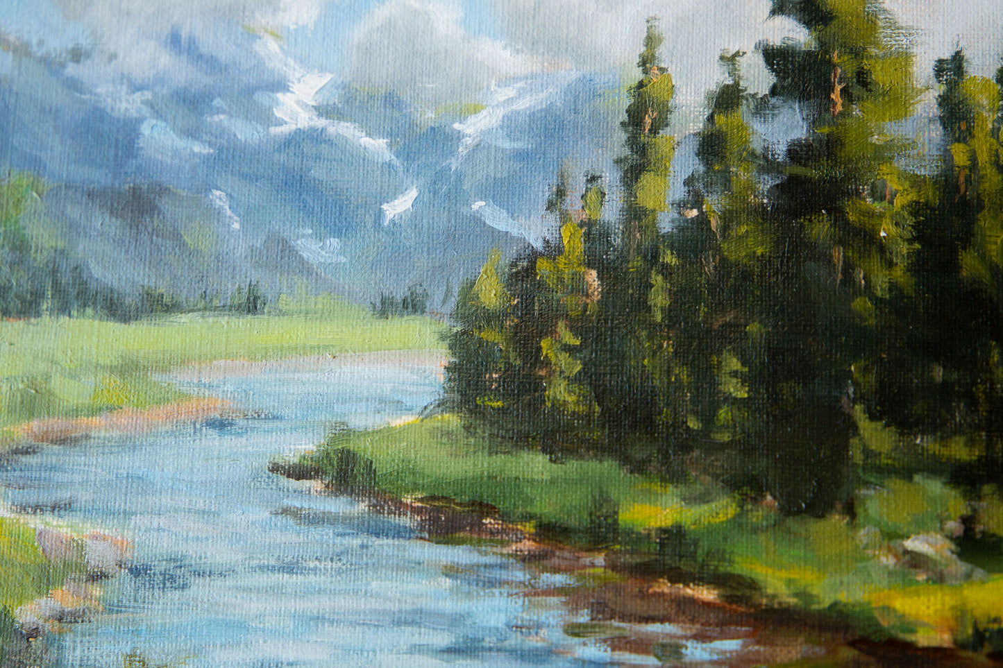 'After a storm' Original Landscape Oil Painting. 8x10 Framed