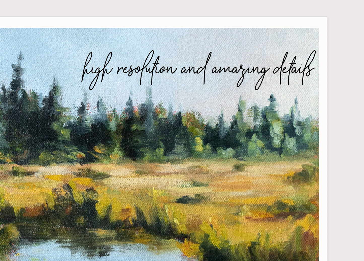 'Lily Pond in the Woods' giclee landscape print. Unframed