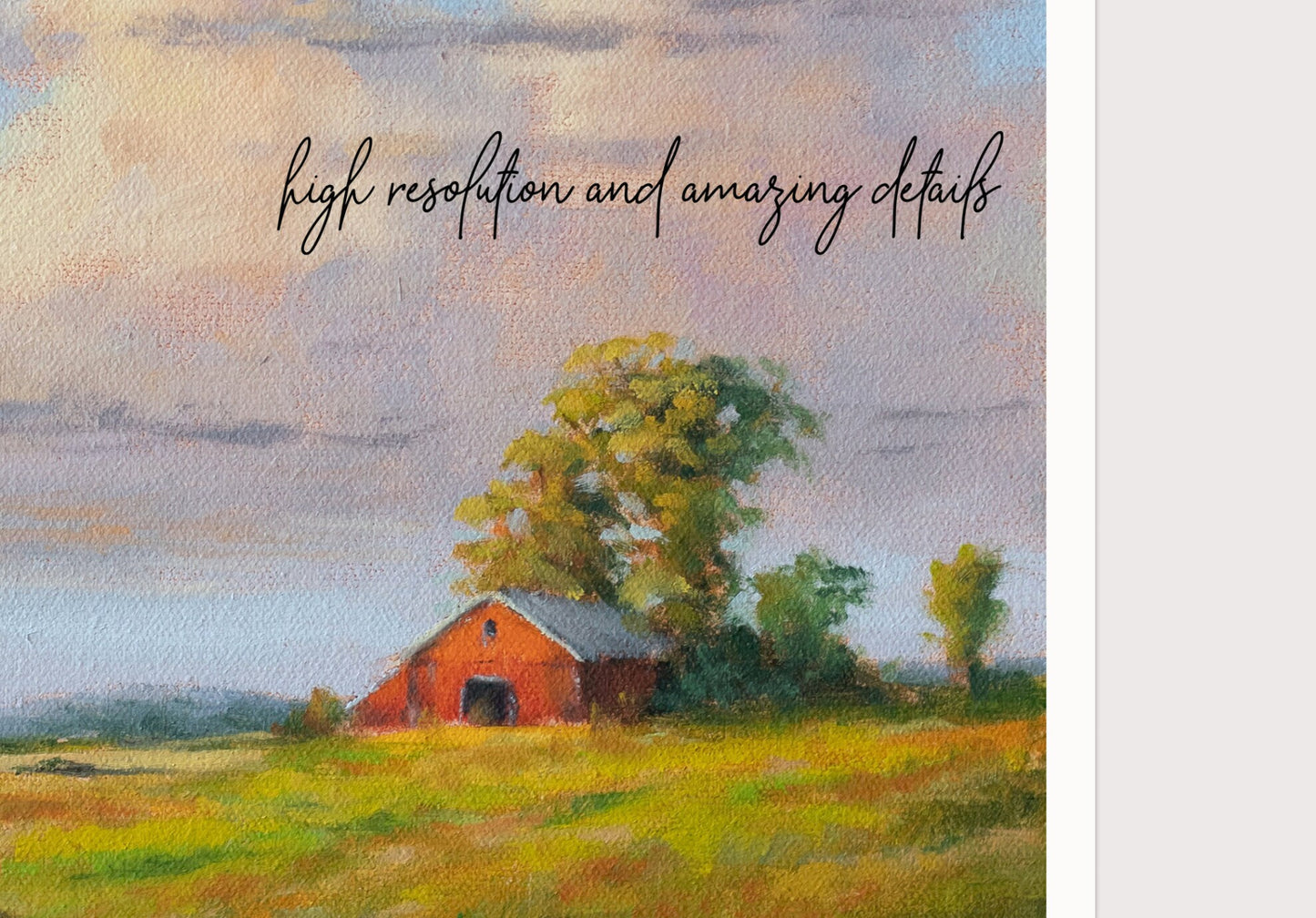 Set of 3 oil landscape prints. Unframed