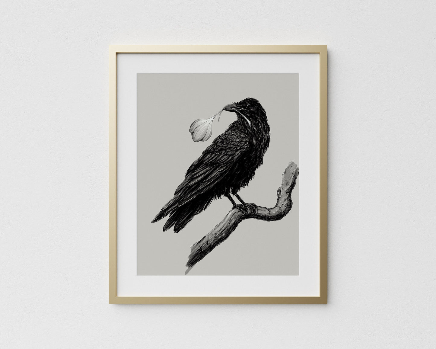 'Black Crow' giclee print. Unframed