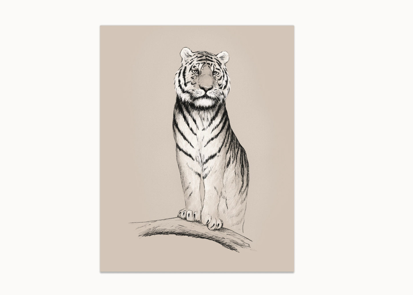 'Tiger' giclee print. Unframed