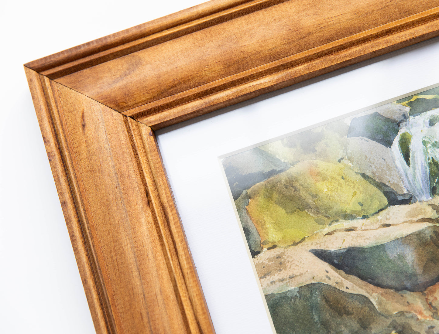 'Cascading Melody'  9x12 watercolor painting. Framed