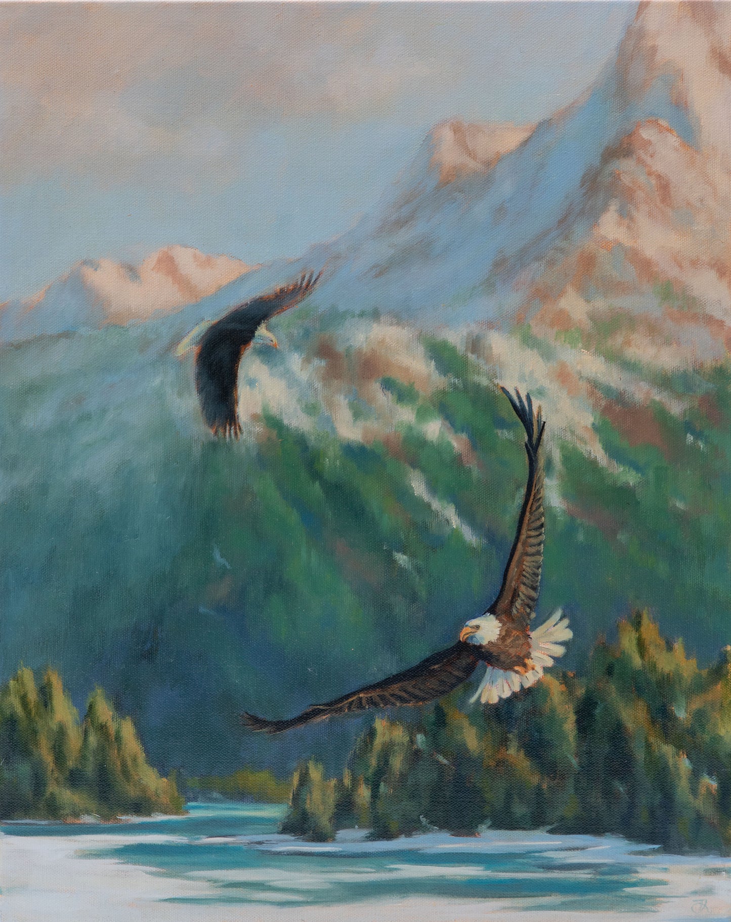 "Ice Breakers" 16x20 original oil painting. Unframed