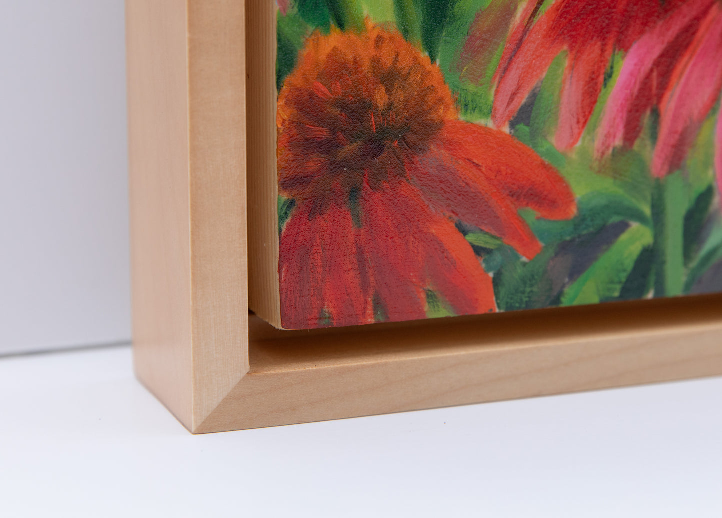 "August's Golden Watcher" 8x8 original oil painting. Framed