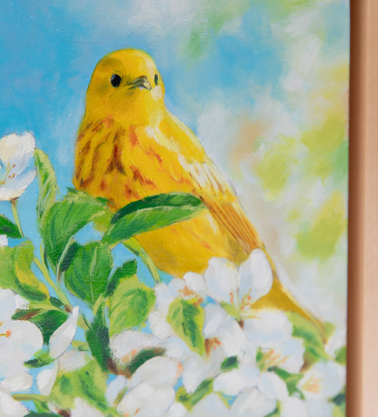 "April's Blooms" 8x8 original oil painting. Framed