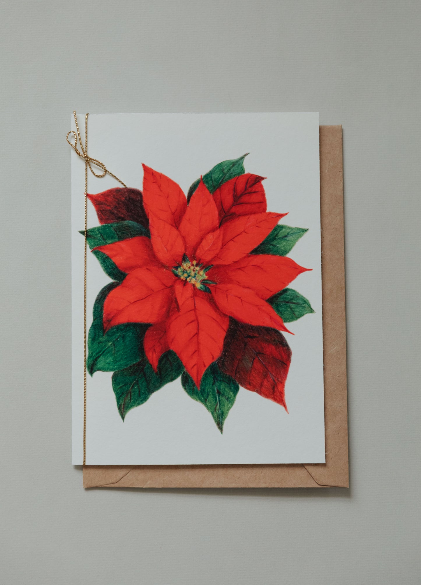 Set os 3 Poinsettia Cards