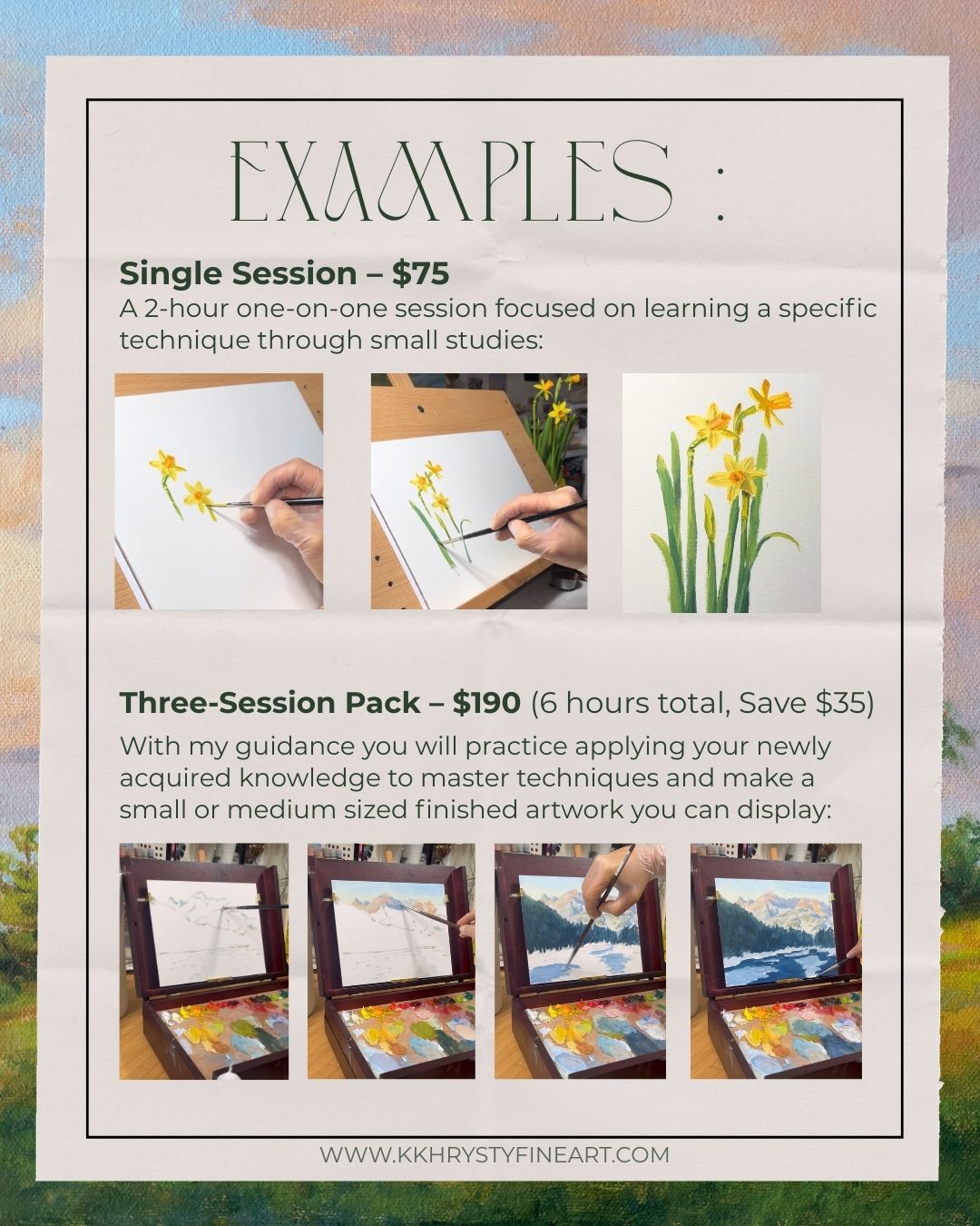 Single Art Lesson - 2 hours