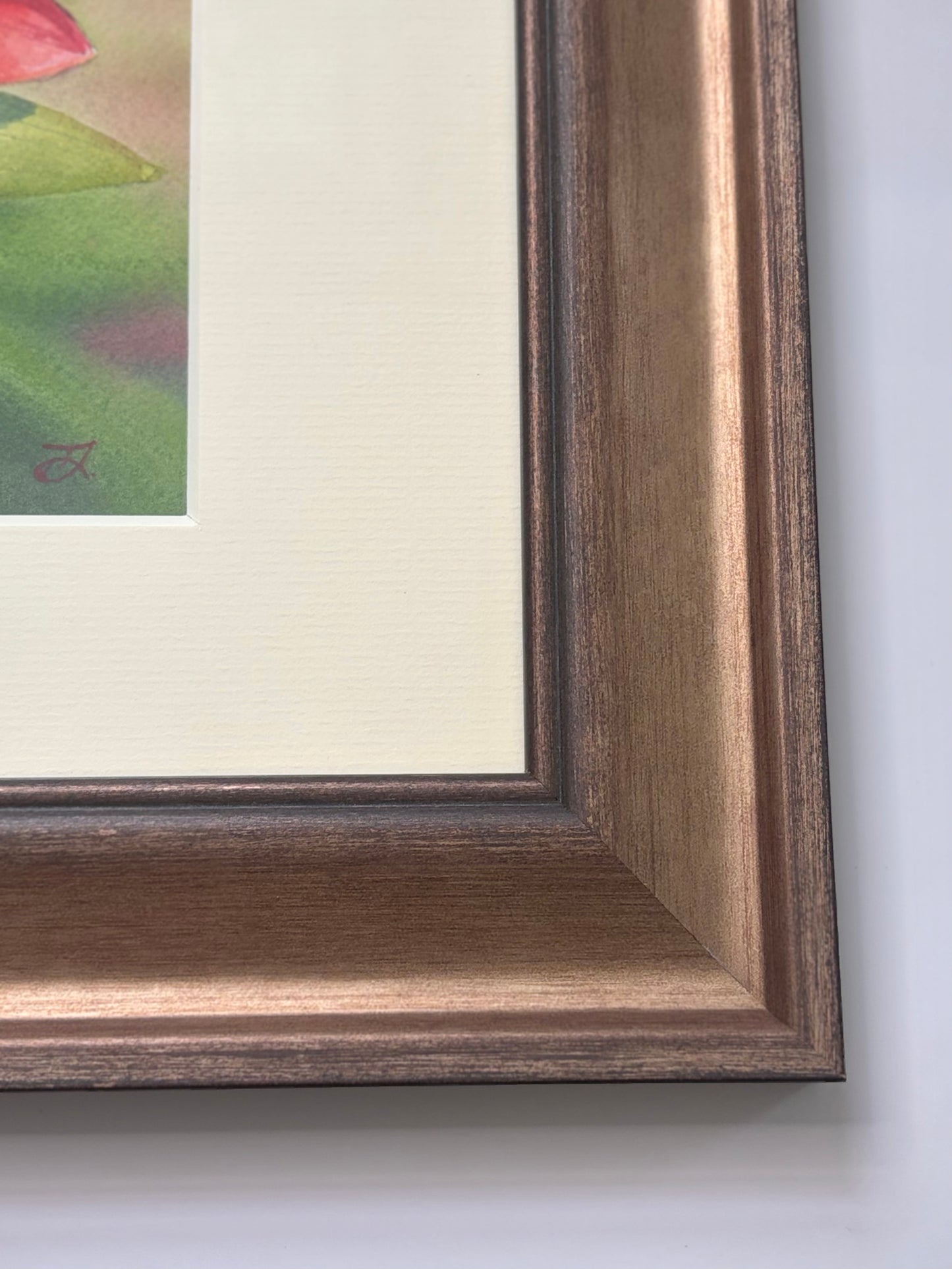 'Red Velvet'  8x10 watercolor painting. Framed