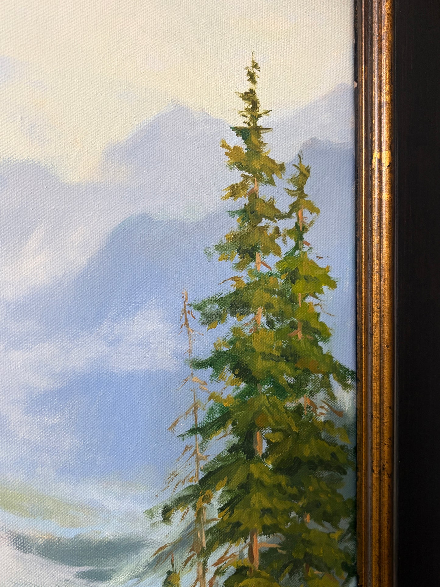 "A Promise written in the Morning Air" 24x24 oil painting. Framed