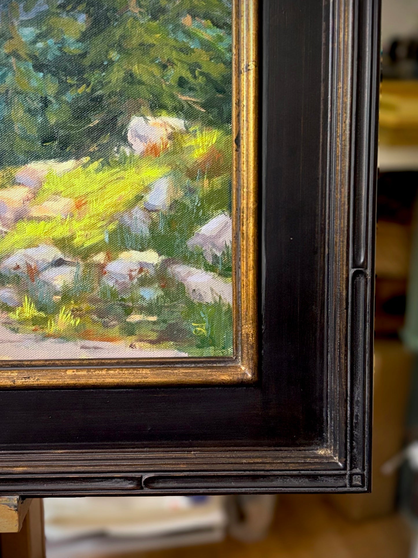 "A Promise written in the Morning Air" 24x24 oil painting. Framed
