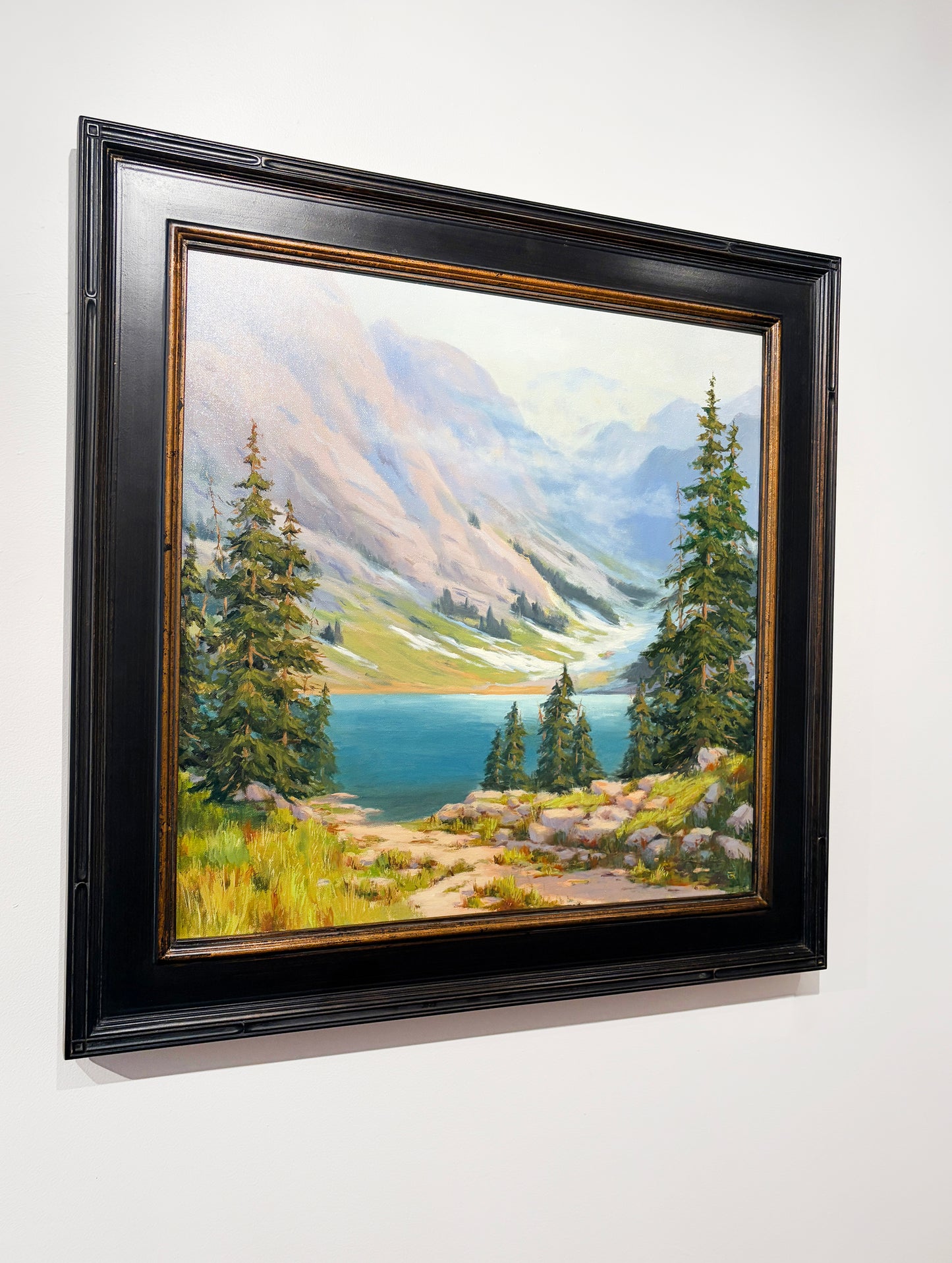 "A Promise written in the Morning Air" 24x24 oil painting. Framed