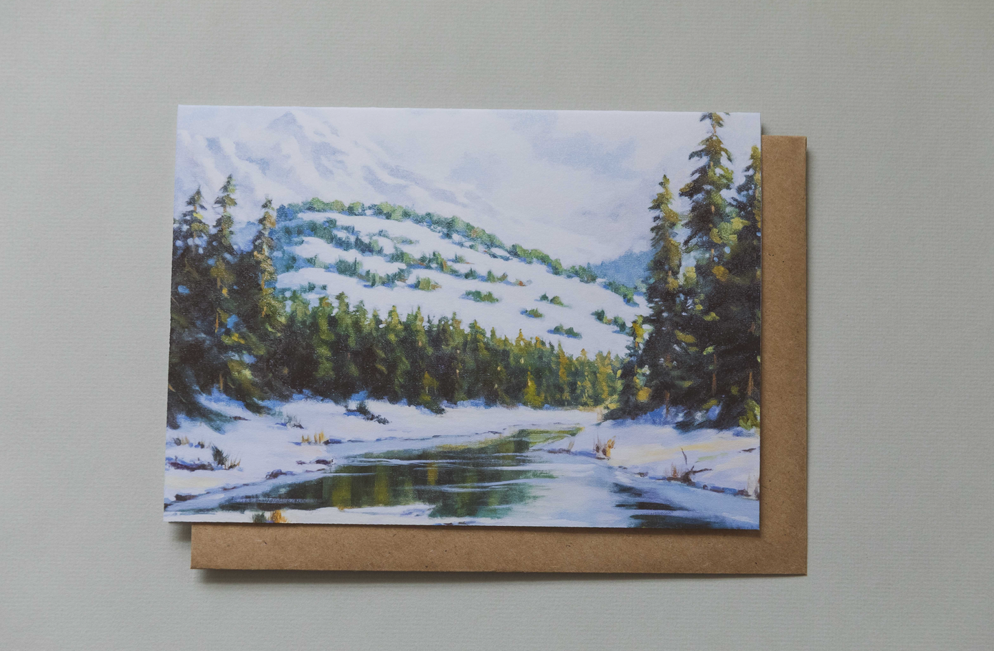 Set of 5 Winter landscape Cards