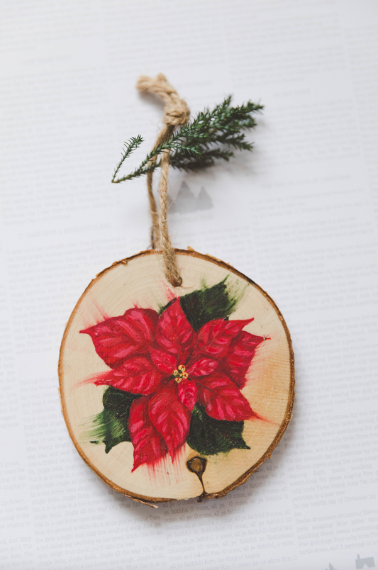 Hand-painted Christmas tree ornament