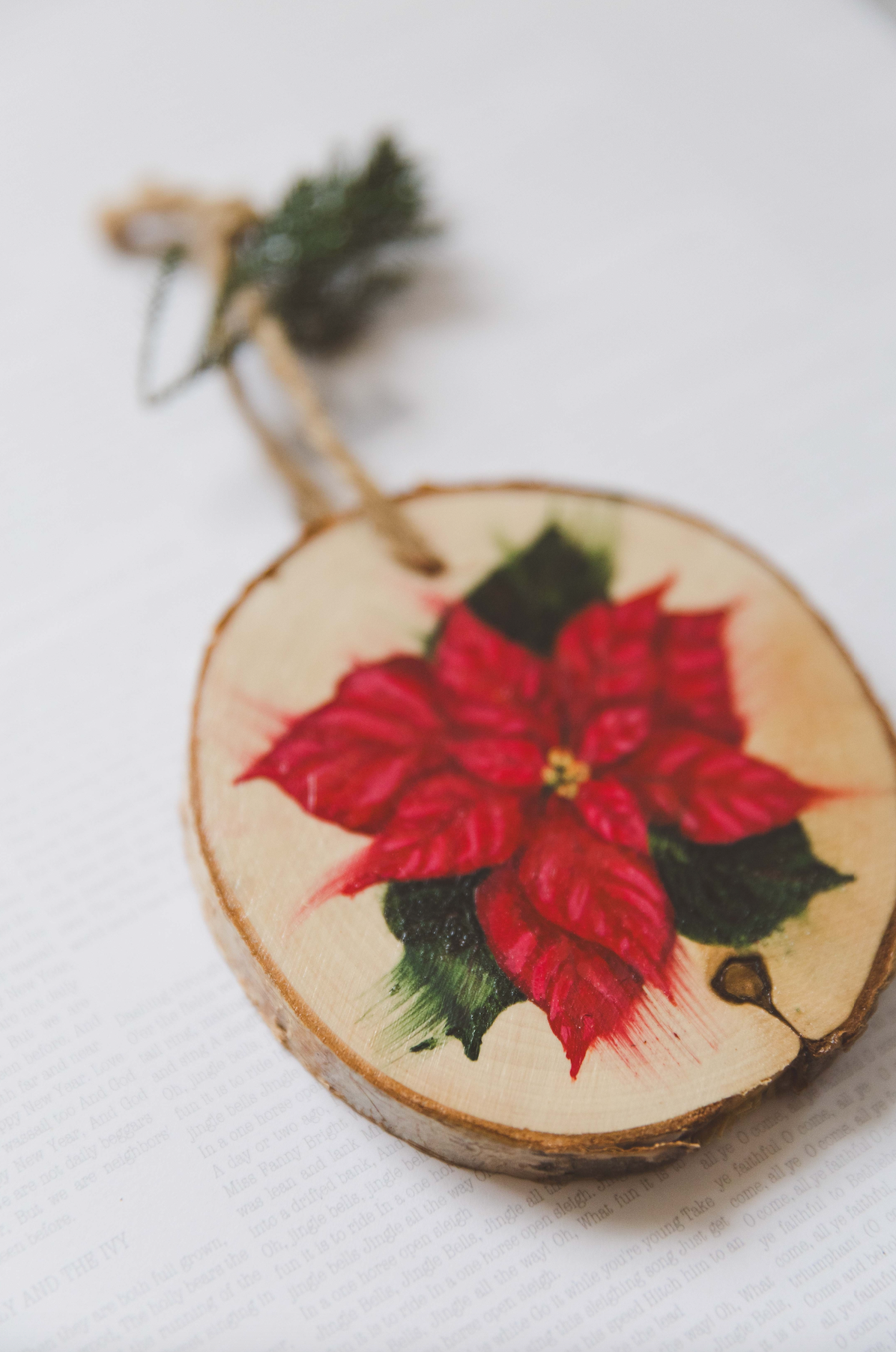 Hand-painted Christmas tree ornament