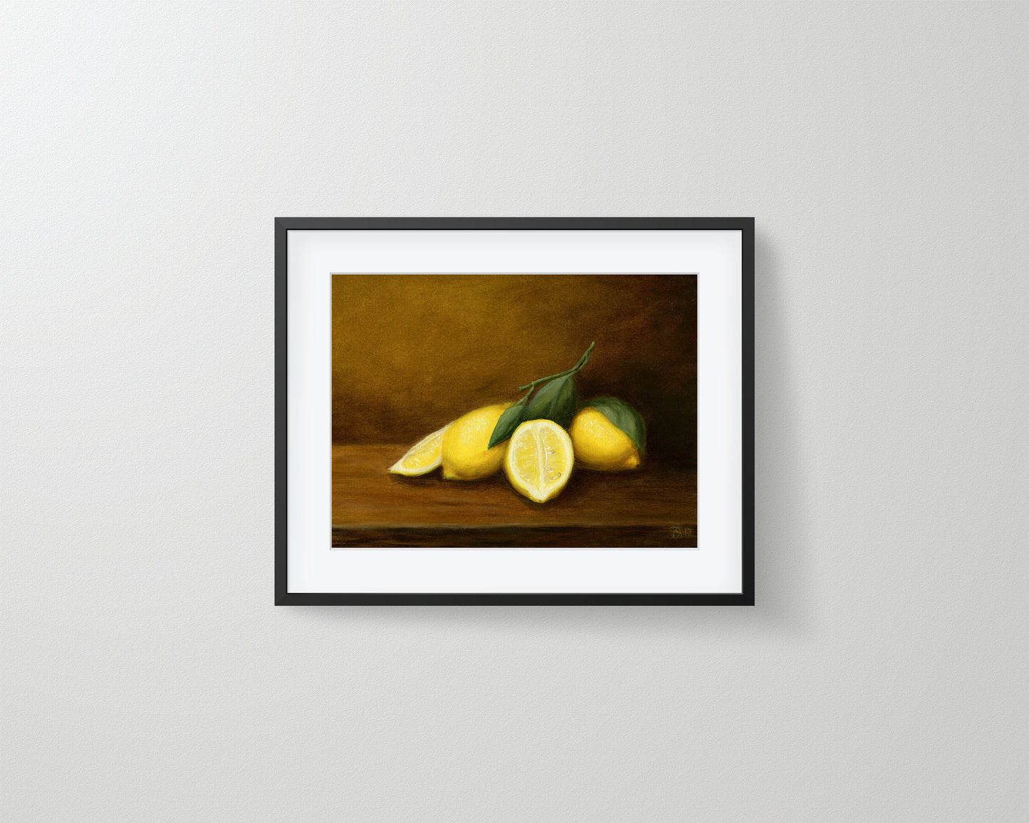 'Lemons' still-life giclee print. Unframed.