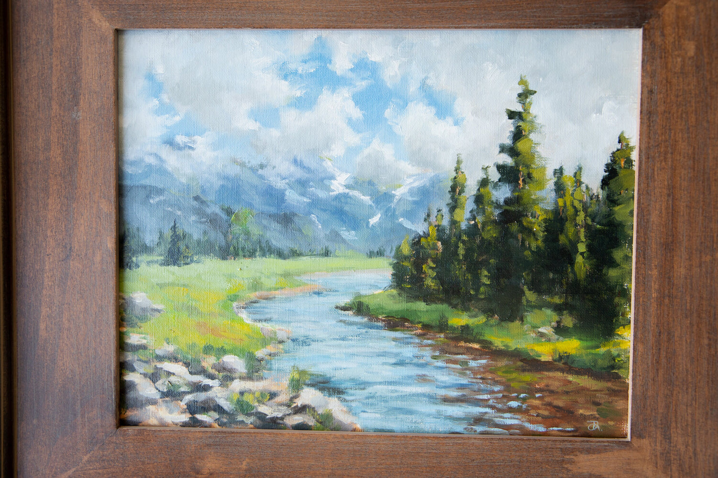 'Clearing Storm' Original Landscape Oil Painting. 8x10  Framed