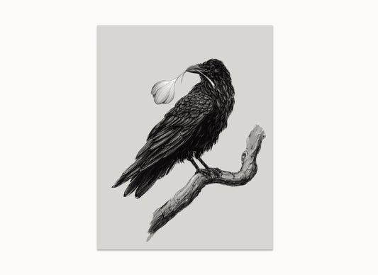 'Black Crow' giclee print. Unframed