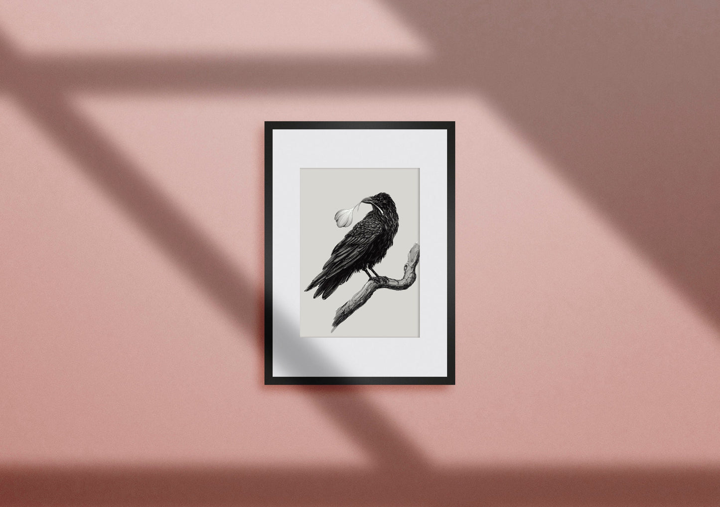 'Black Crow' giclee print. Unframed