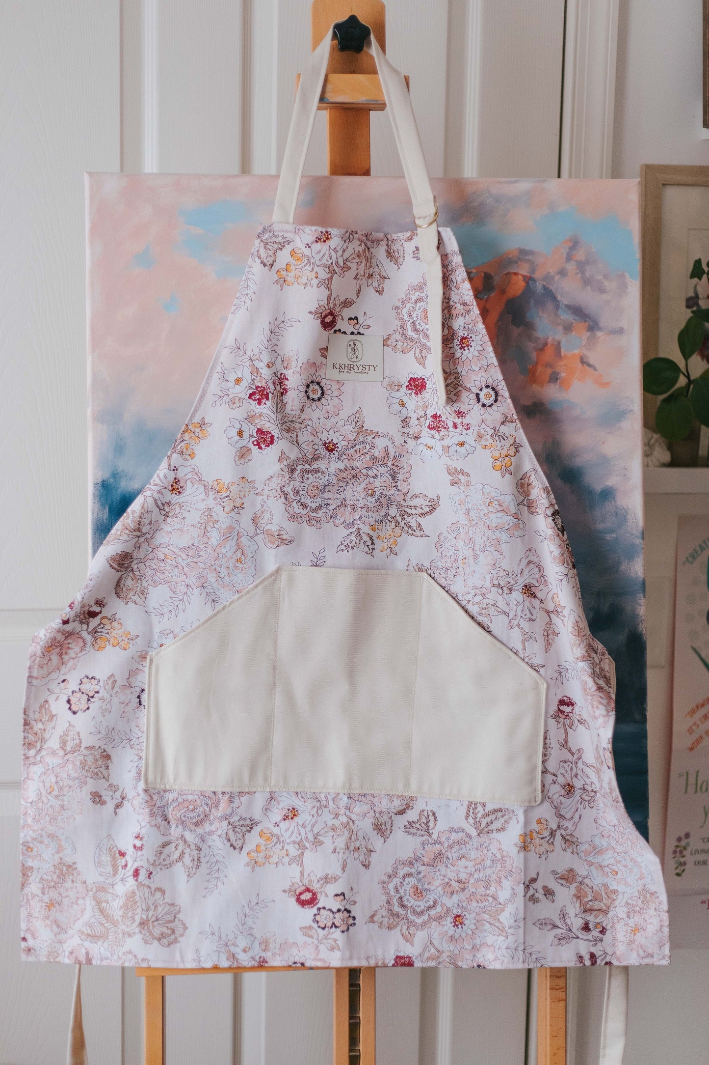 Vintage Roses Artist Canvas Apron and Brush case Duo